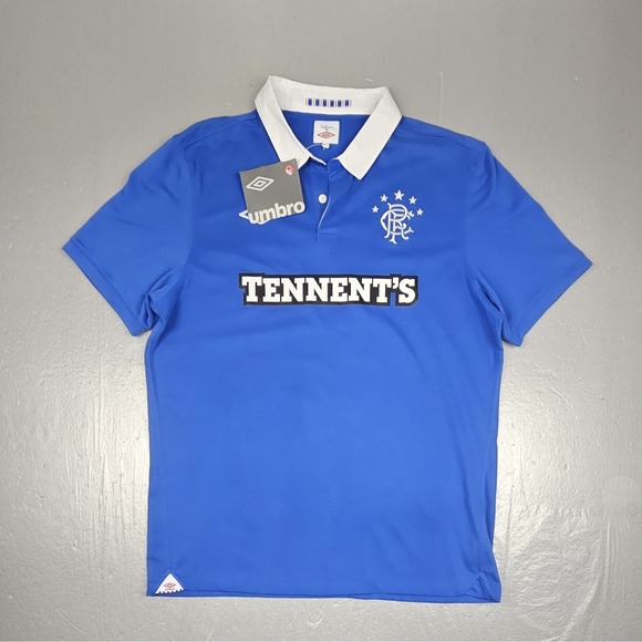 Umbro Other - Vintage Umbro Glasgow Rangers‎ Polo Shirt Soccer Jersey Mens Large #7 Freeman